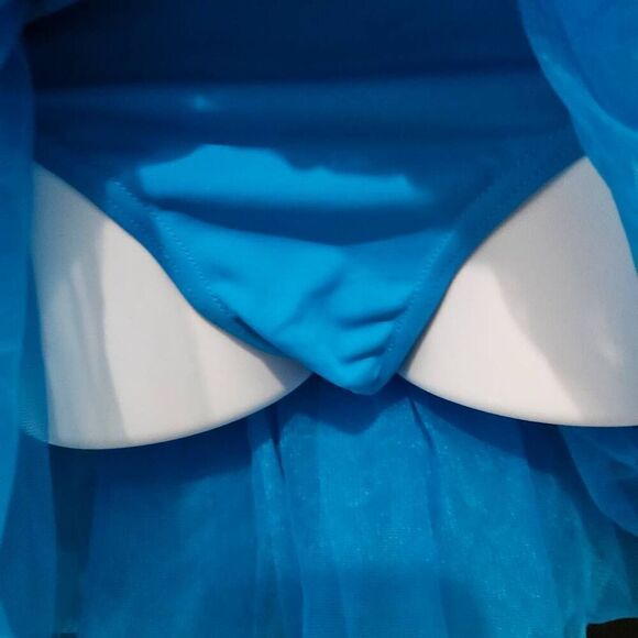 Weissman NWOT child small dance costume jazz tap solo blue green polka dots - Picture 2 of 6